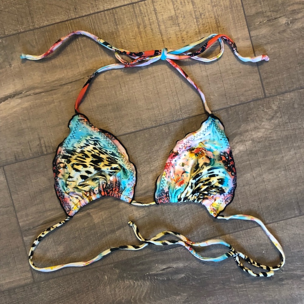 “La Isla Bonita” Wavy Crystallized Bikini Top